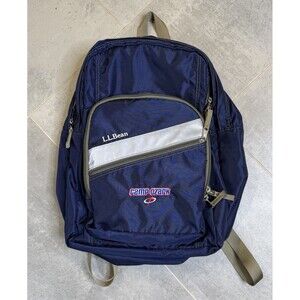 L.L. Bean Deluxe Book Pack Backpack Navy 37L 103372 Camp Ozark Logo